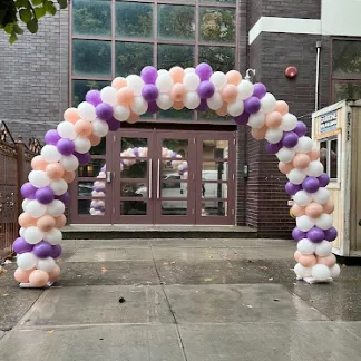 Purple, Beige, and White Classic Balloon Arch