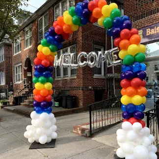Rainbow-themed Classic Balloon Arch