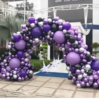Violet Organic Balloon Mega Arch