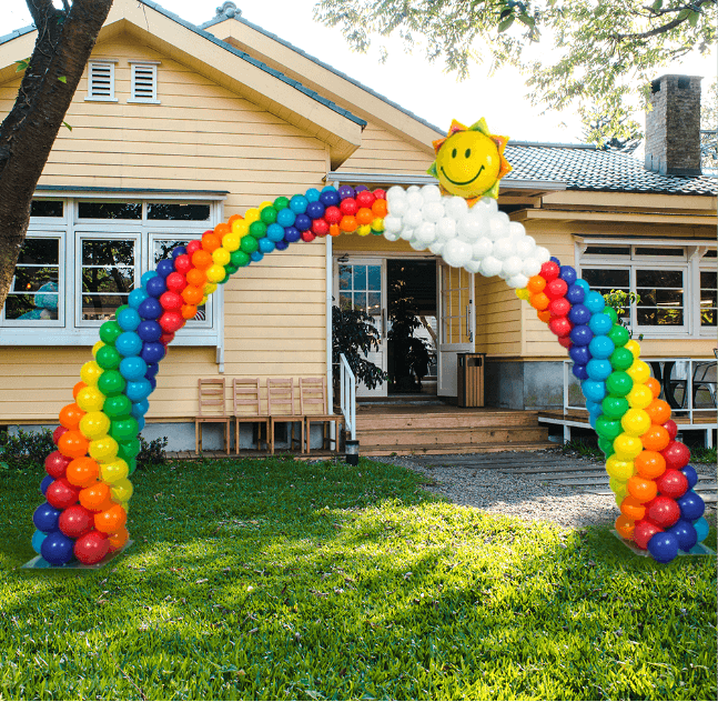 Rainbow Balloon Arch for Children's Party