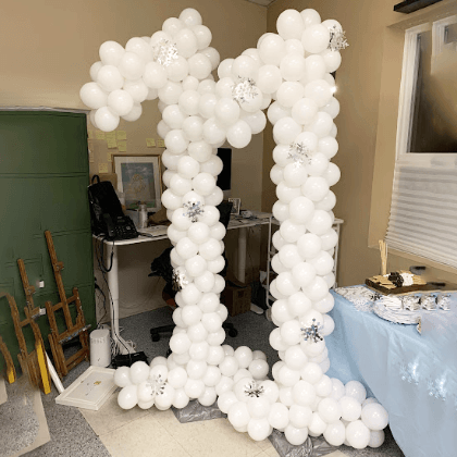White Number One Balloon Sculpture