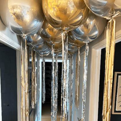 Silver and Gold Orbz Ceiling Decor
